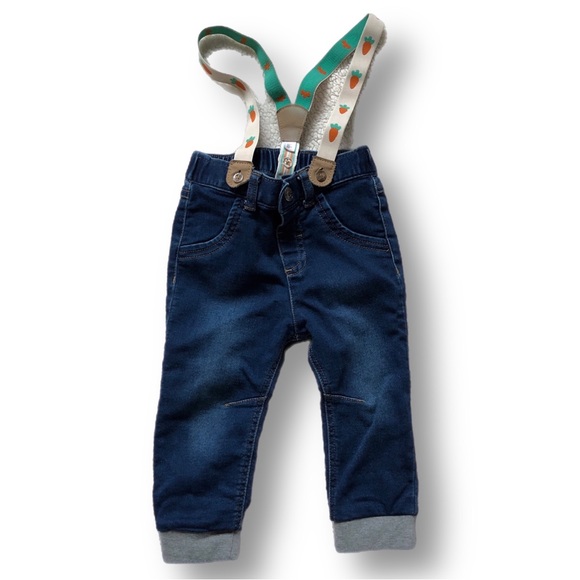 Cat & Jack Carrot Suspender Pants - Picture 1 of 4